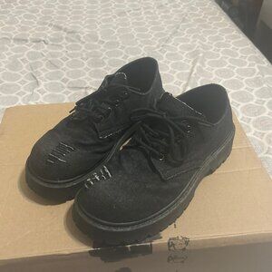 Men’s Distressed Denim Platform boots